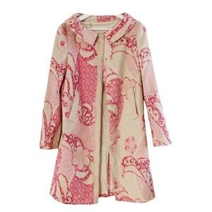 Elie Tahari size 4 pink long pea coat